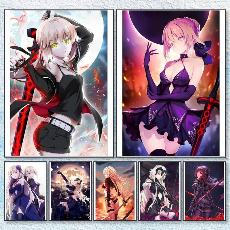 Fate Grand Order FGO Anime RPG Game Canvas Poster HD Print No Frame Wall Art Painting Modern Aesthet