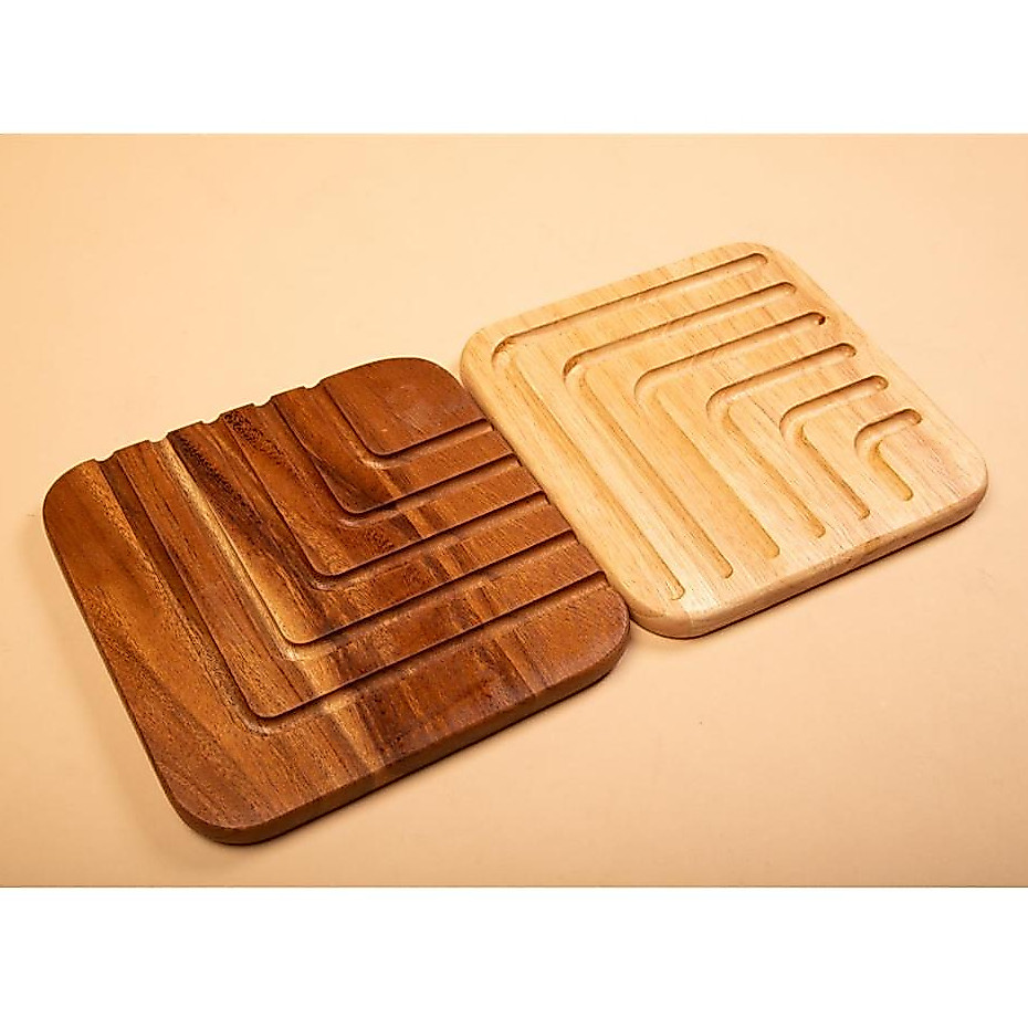 THIẾT KẾ BILLI [TRIVET] Giá đỡ lưu trữ nóng bằng gỗ cao su keo
