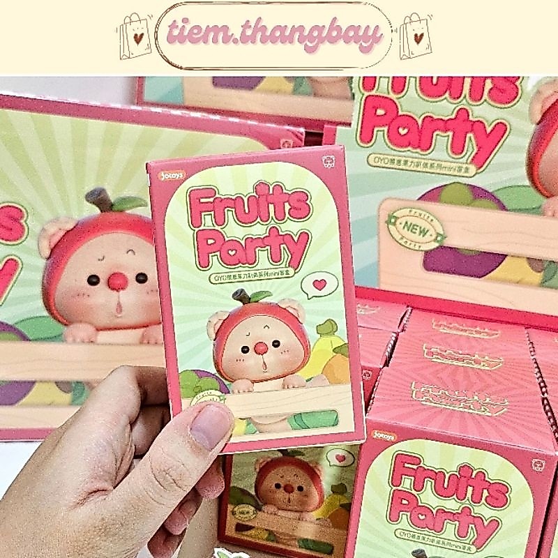 (ĐỌC KĨ MÔ TẢ) (CÓ SẴN) (AUTH) BLIND BOX HIPPER JOTOYS OYO TRÁI CÂY ĐU KHẮP MỌI NƠI