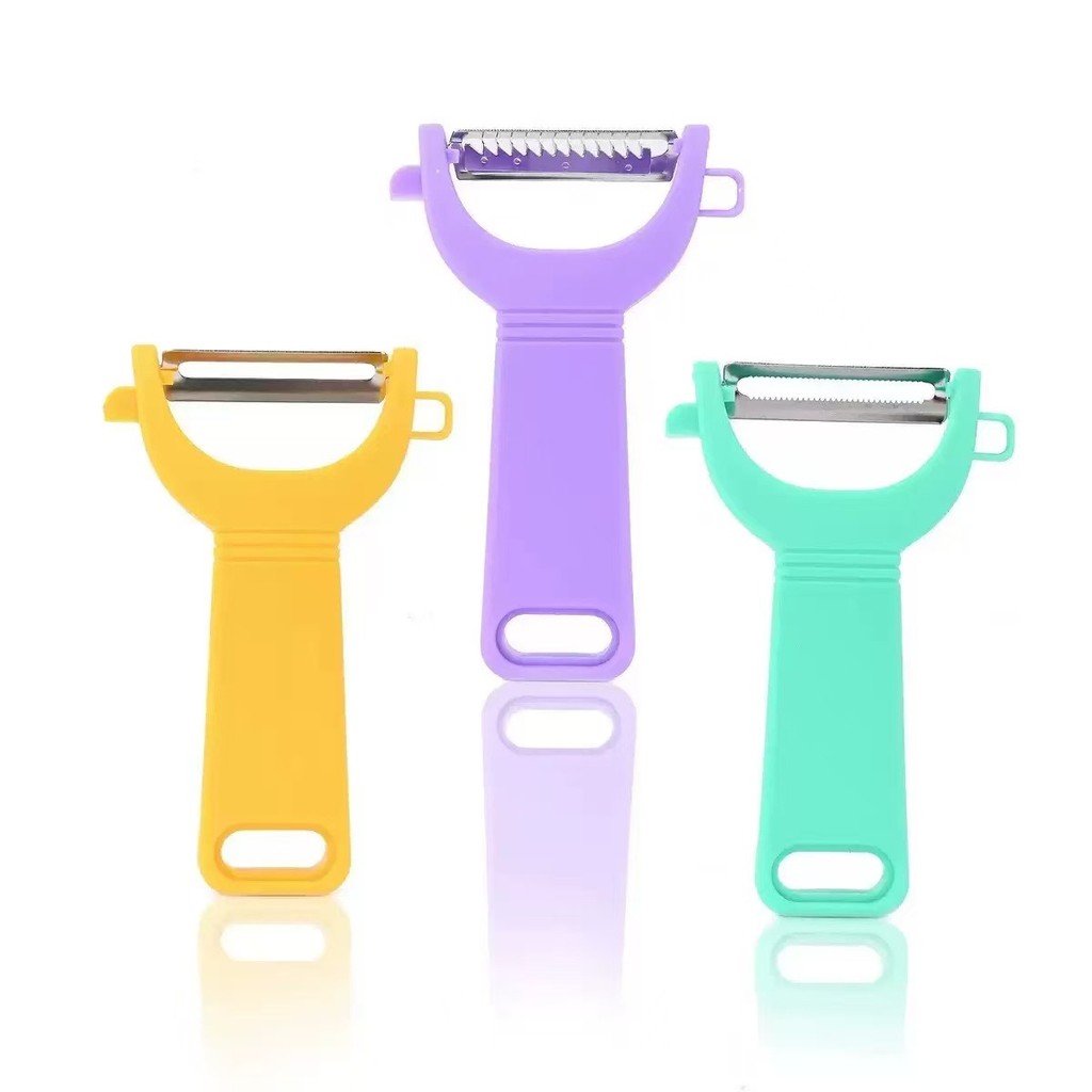 2026 Phong Cách Mới Hộ Gia Đình Ba Mảnh Bộ Kết Hợp Dưa Planer Đa Năng Thép Không Gỉ Trái Cây Peeler 