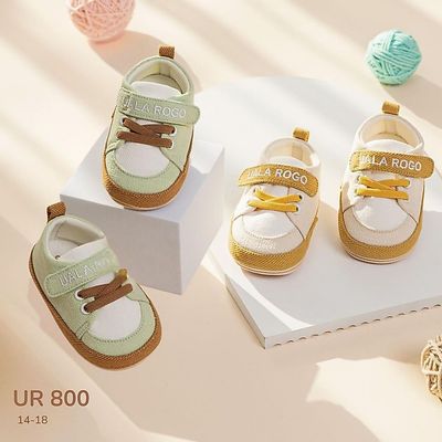 Giày tập đi cho bé Ualarogo đế cao su chống trượt an toàn quai dán điều chỉnh bảo vệ ngón chân UR 800