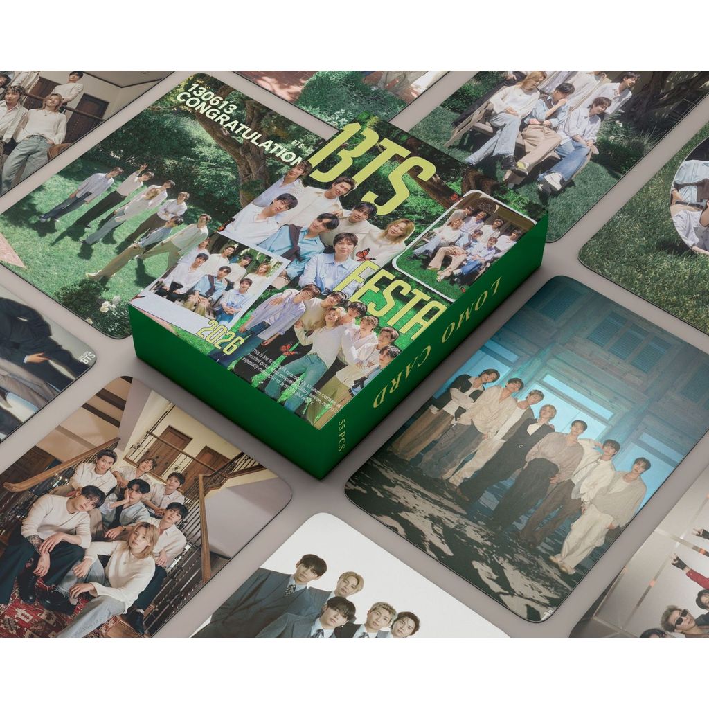 KPOP 55 Cái / hộp BTS 2026 FESTA 13TH Photocards BTS 2026 FESTA 13TH KPOP Laser LOMO Card Collection