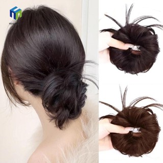  HEALMEYOU Bun Tóc Lộn Xộn Xoăn Chignon Tóc Tổng Hợp Scrunchies Dây Buộc Tóc Giả Vô Hình Hợp Thời Trang Lông Tơ Giả Miếng Tóc Nữ 