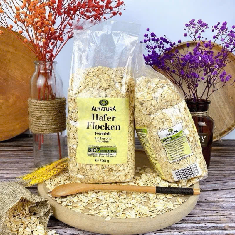 GÓI 500G Yến mạch Hafer Flocken Bio Alnatura Đức CÁN NGUYÊN