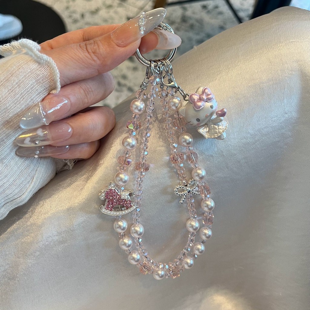 hoạt hình hạt đính, hạt treo cổ tay dây treo điện thoại