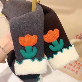 TIINGXUYU Quần Áo Bé Gái Lót Lông Cừu Quần Legging Trẻ Em Thu Đông Dày Một Mảnh Lông Cừu Mặc Ngoài Quần Ấm Cho Bé