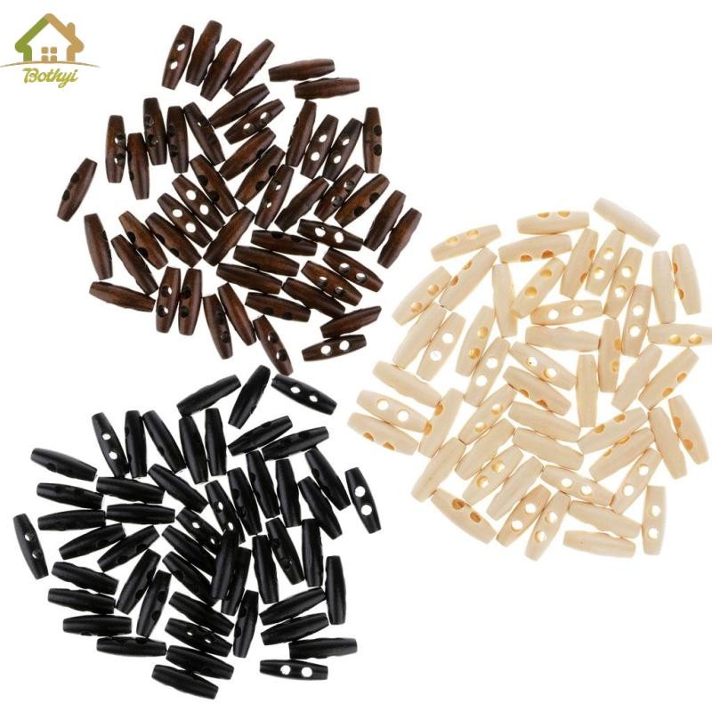 Bộ 50 Nút Chuyển Đổi Bằng Gỗ DIY Thủ Công Thủ Công Cho Trẻ Em Quần Áo Trẻ Em