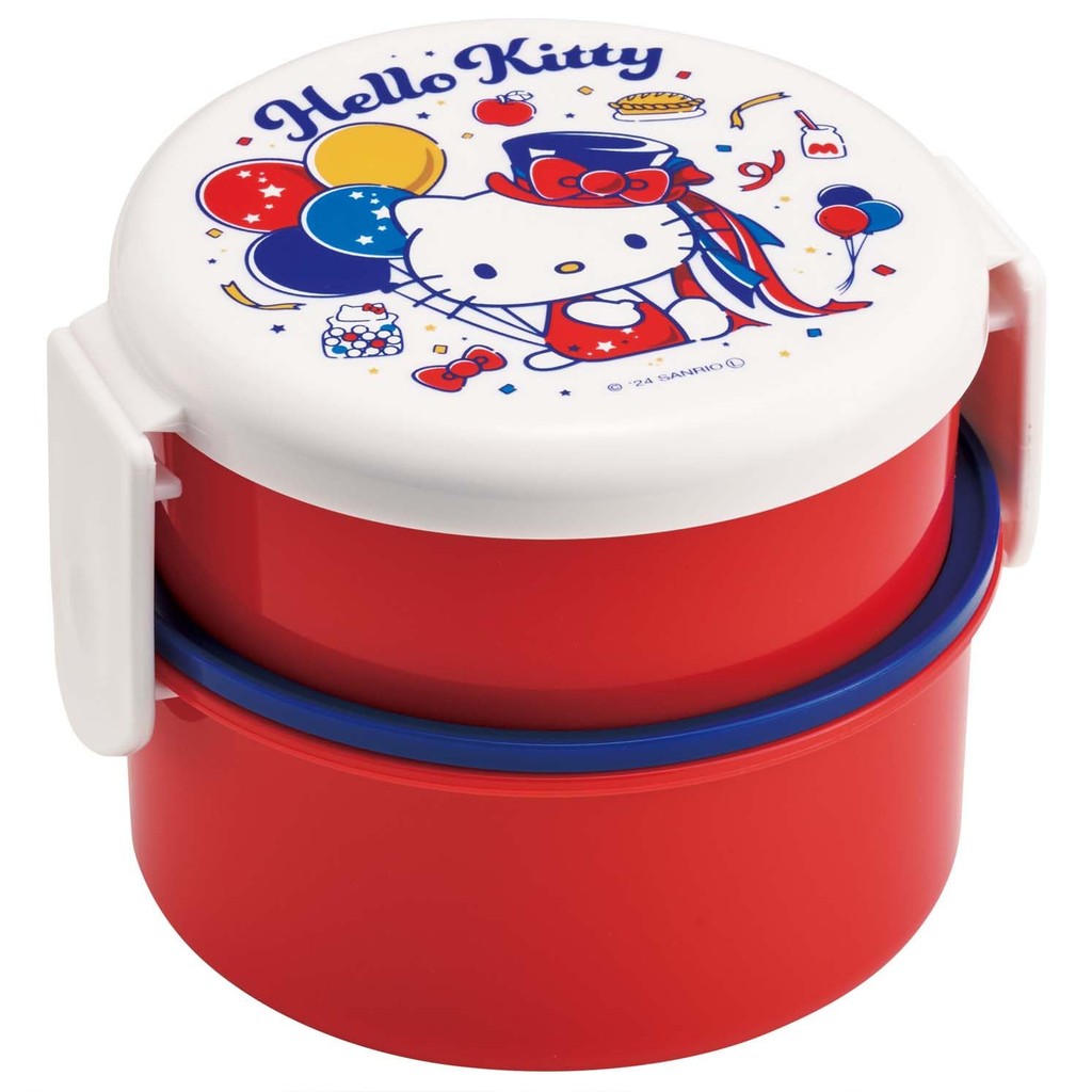 Skater Sanrio Hello Kitty Food Storage Set - Antibacterial Containers, Chopsticks, and Lunch Box[Dir