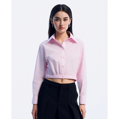 GIGI - Áo sơ mi croptop cổ bẻ tay dài hiện đại_G1106T241293-41