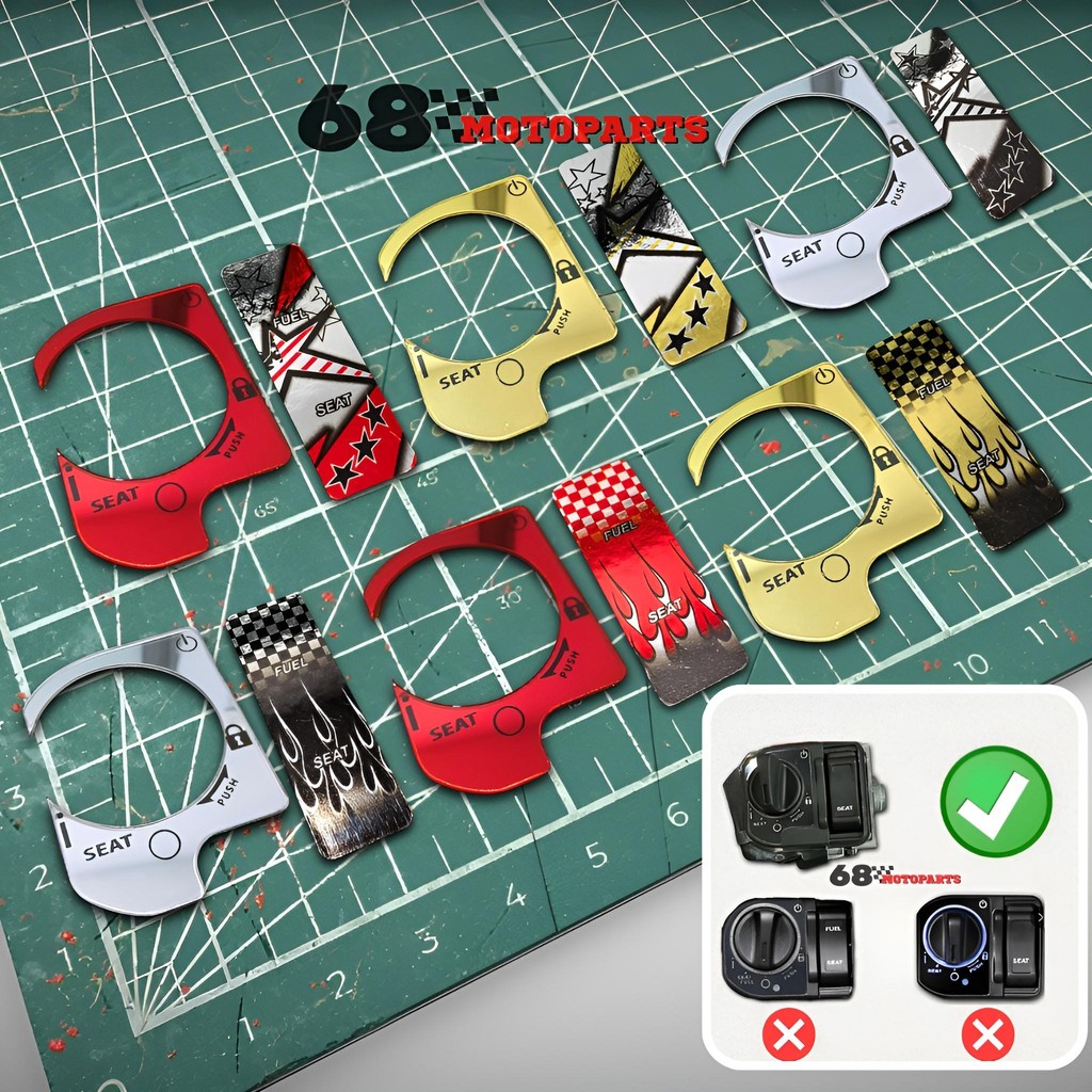 [ĐỜI XE CŨ] Tem Tráng Gương DÁN Ổ KHÓA Smartkey Vario150 2018-2022, Vision 2017-2019, AB 2val, Lead 