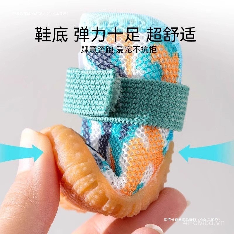 Bichon Pet Shoe Cover Teddy Dog Giày Không Rơi Chân Ra Chống Bẩn Chó Nhỏ Chống Thấm Nước Giày Chân T