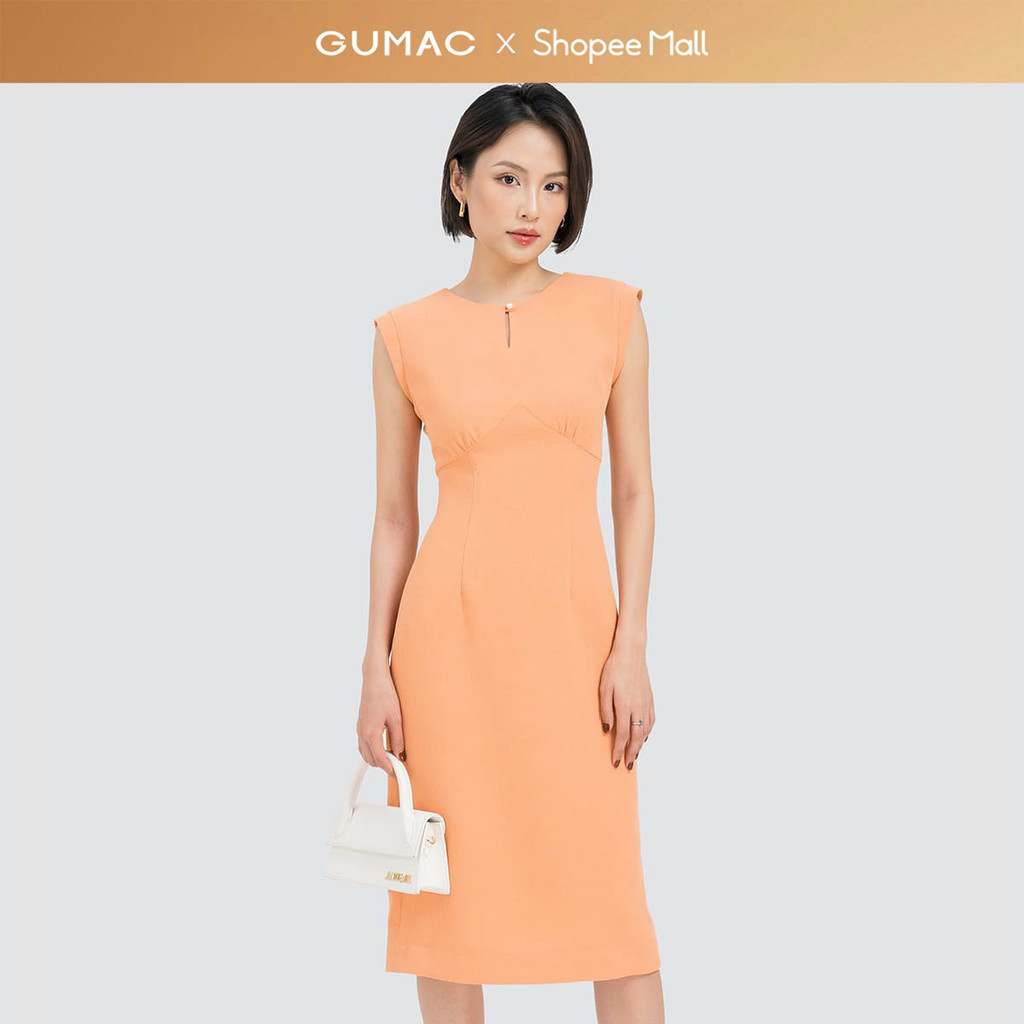 Đầm nữ GUMAC bút chì tay liền  DD04024