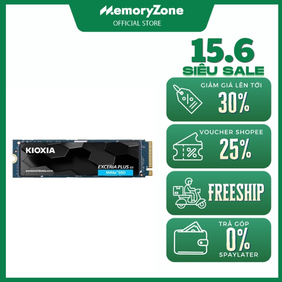 Ổ cứng SSD Kioxia (TOSHIBA) Exceria Plus G3 1TB M.2 PCIe Gen4 x4 BiCS FLASH - Bảo hành 60 tháng