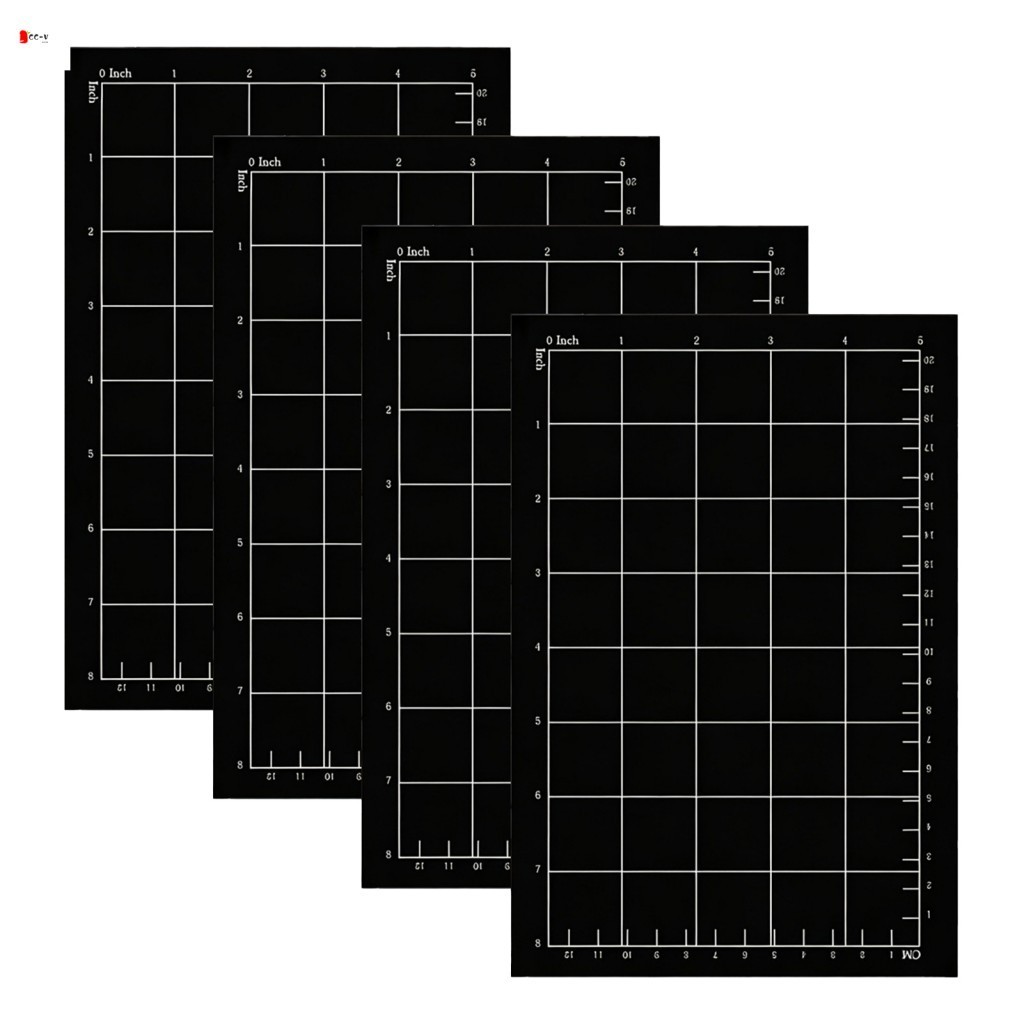 2 Gói 9x6 Inch Từ Tính Cắt Thảm Lưới Thước Mét Imperial Cho DIY Thủ Công May