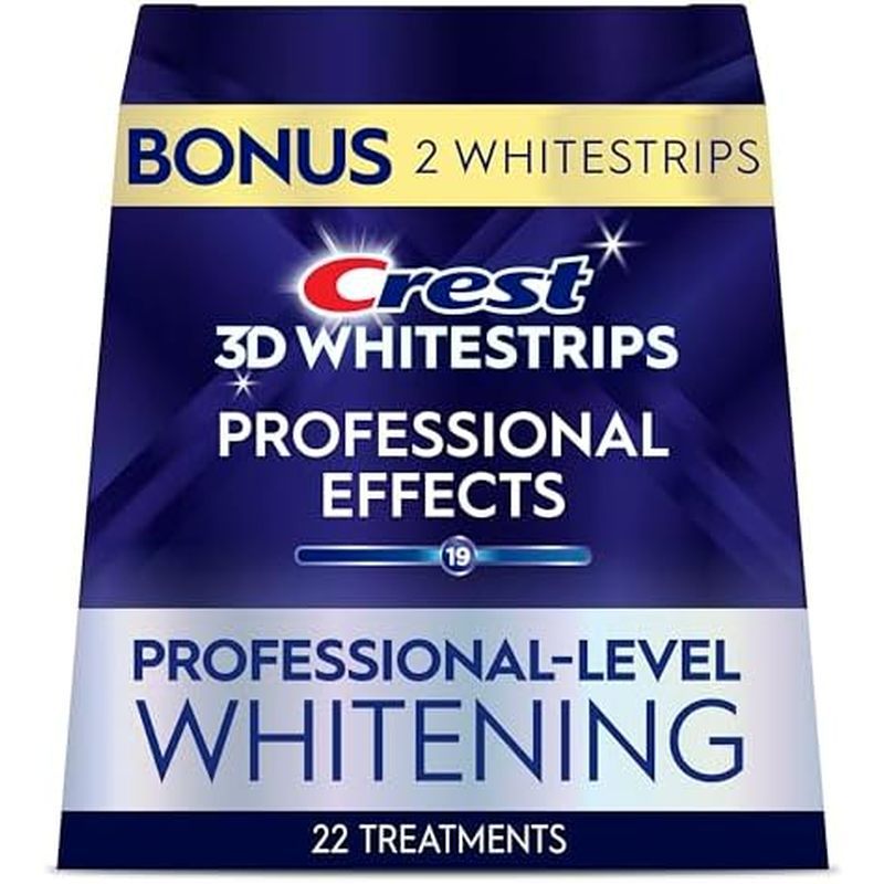 Hiệu ứng chuyên nghiệp Crest 3D Whitestrips – Bộ làm trắng răng, 22 phương pháp điều trị (20 + 2 Bon