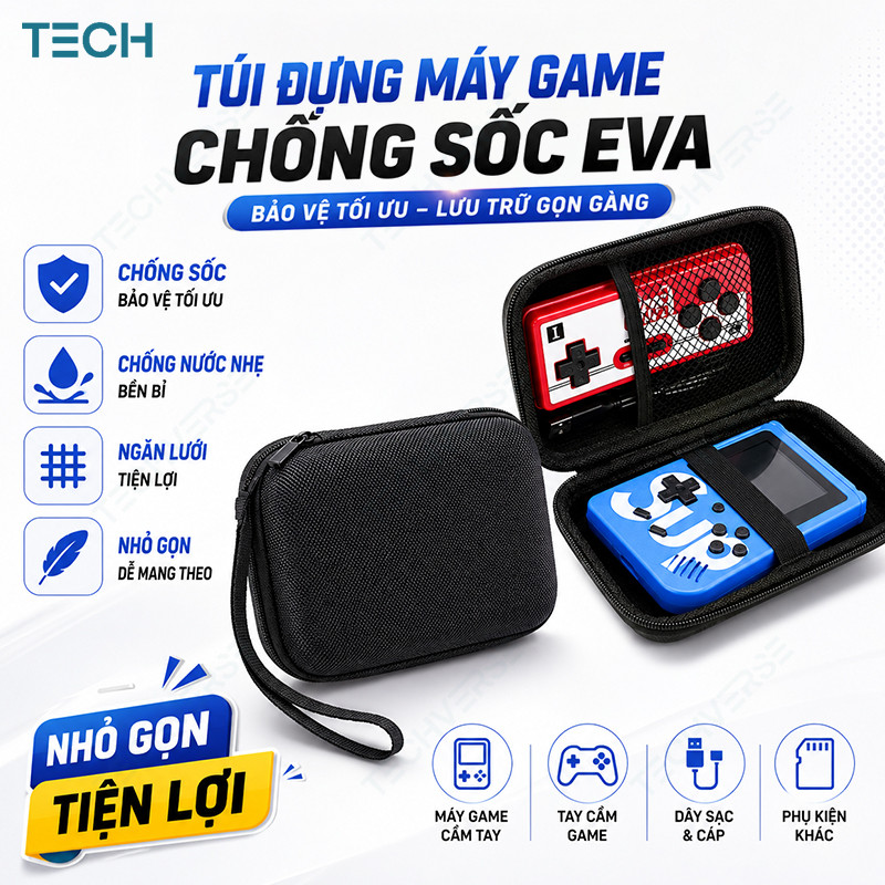 Túi Đựng Máy Chơi Game EVA Chống Sốc Game Console Storage Bag PS5 Xbox Switch HDD Phụ Kiện Gaming