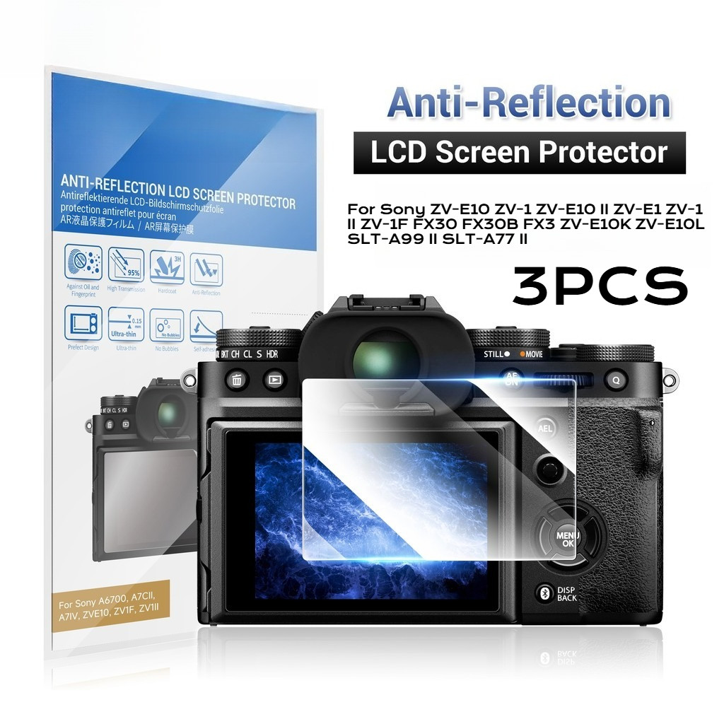 3 Miếng Dán Kính Cường Lực 9H Cho Sony ZV-E10 ZV-1 ZV-E10 II ZV-E1 ZV-1 II ZV-1F FX30 FX30B FX3 ZV-E