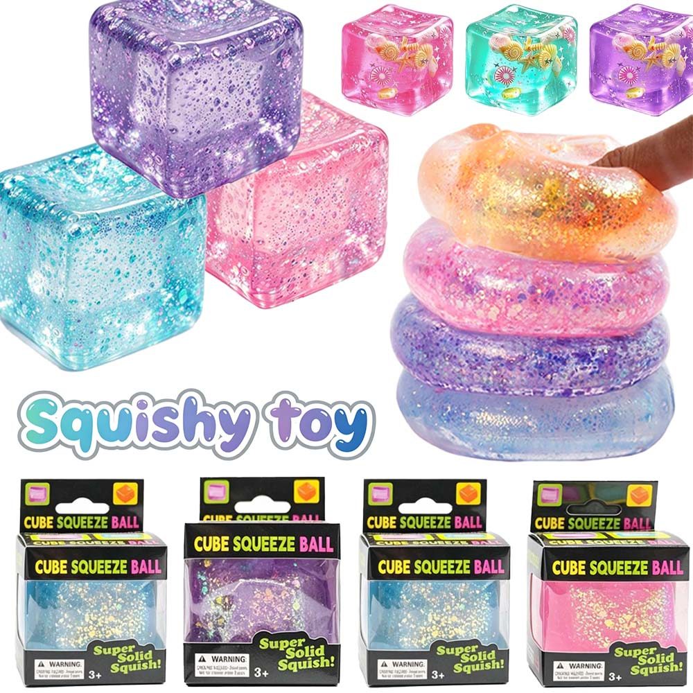 Needoh Ice Cube Squishy Ocean Cube Squishy Creative Ice Block Fidget Đồ chơi dành cho trẻ em và ngườ