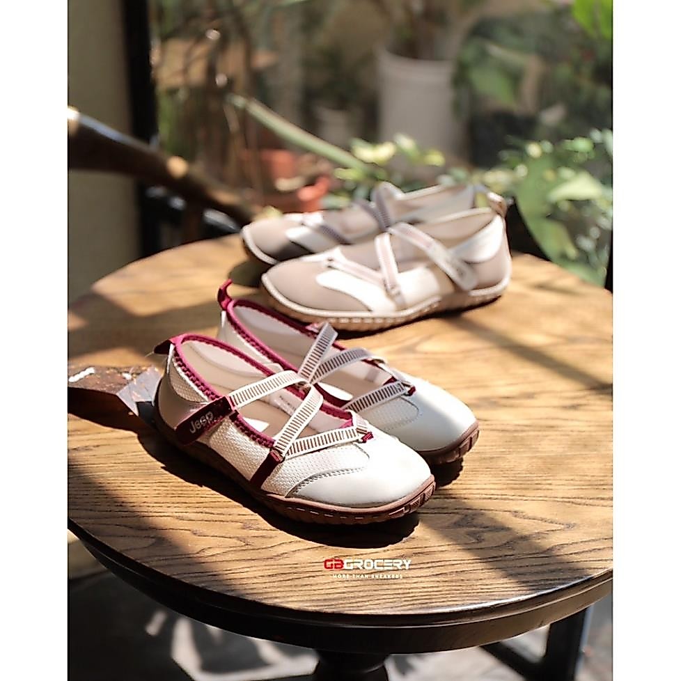 [ Chính Hãng🔥] Giày Jeep Mary Jane Ballet Flats ( 2 phối màu ) - Ảnh thật shop chụp