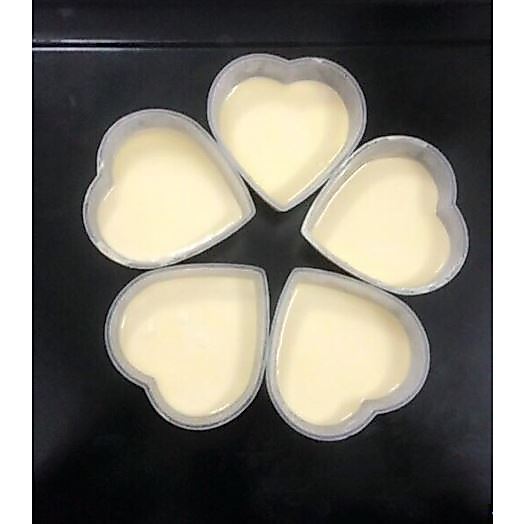 Set 50 chiếc hộp caramen tim, caramen to, caramen nhỏ - đựng bán flan, pana cotta, sữa chua, rau câu