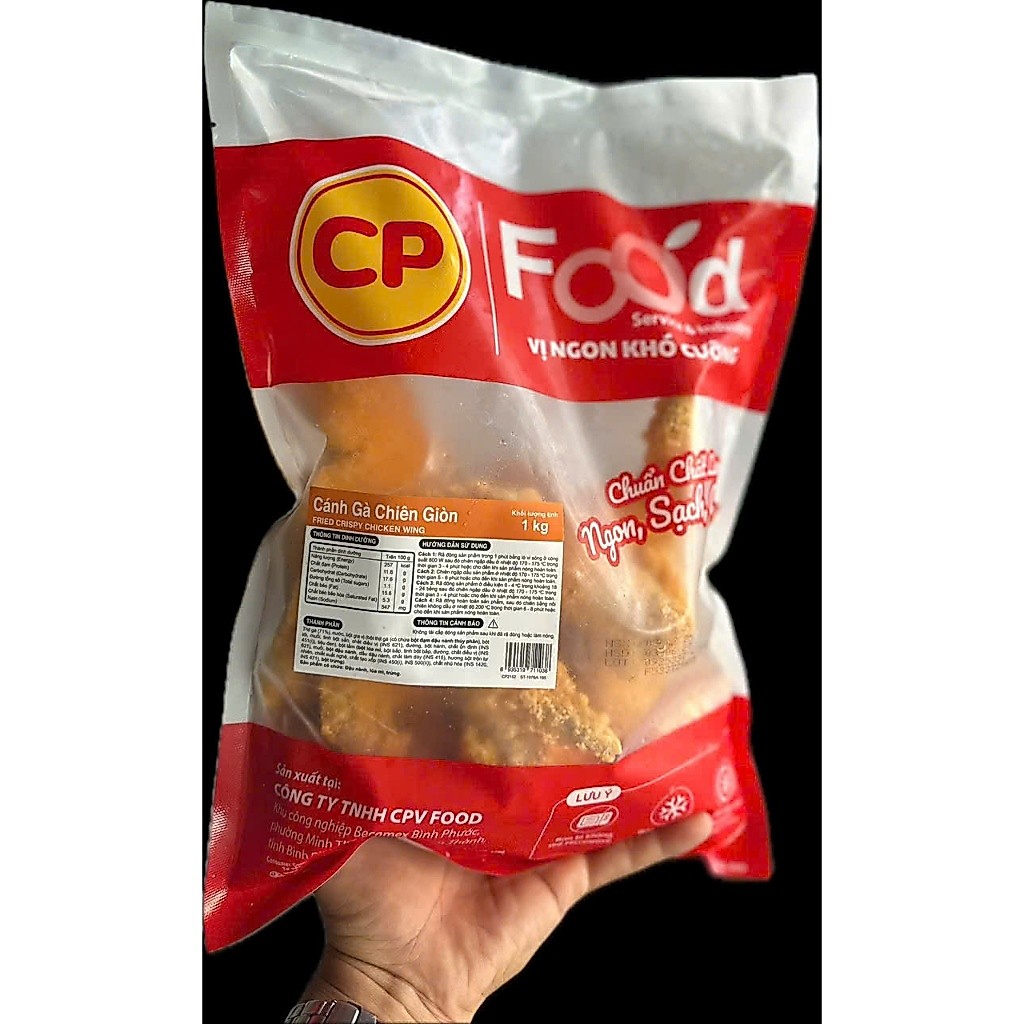 [HỎA TỐC HN] Cánh Gà Chiên Giòn CP Food 1KG - Chuẩn Vị Nhà Hàng, Giòn Rụm Tiện Lợi Cho Cả Nhà