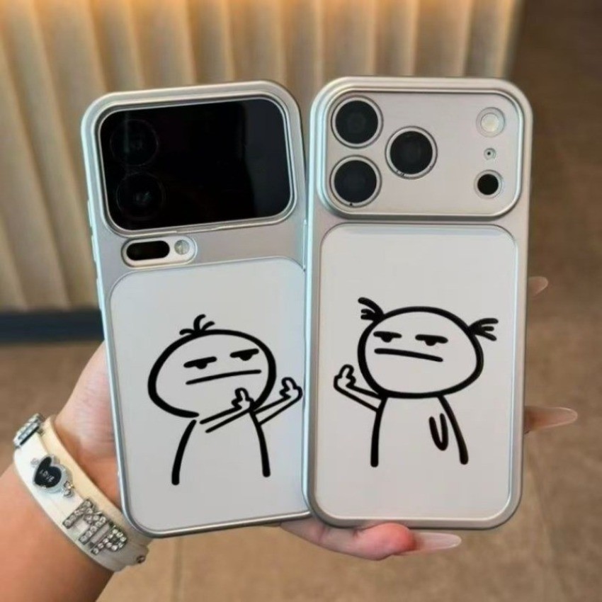 Đơn Giản Và Fun Line Người Điện Thoại Trường Hợp Cho iPhone 17 16 15 14 13 12 11 Pro Max 16 15 14 Pl