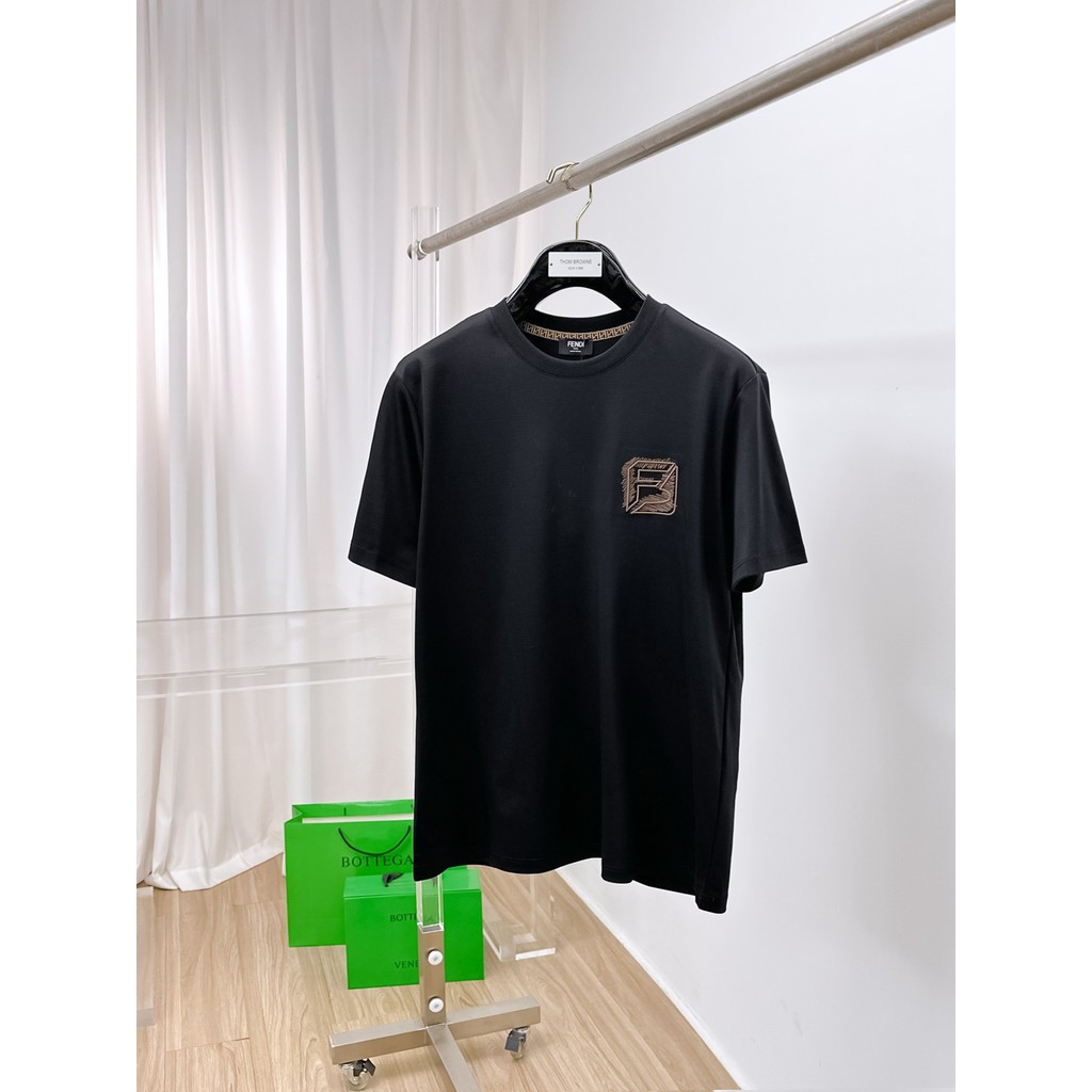 FENDI / FENDI Mùa Hè Phong Cách Mới Áo Thun Ngắn Tay Nam Nữ Cặp Đôi Xuân Thu Cao Cấp Top Đáy Áo Sơ M