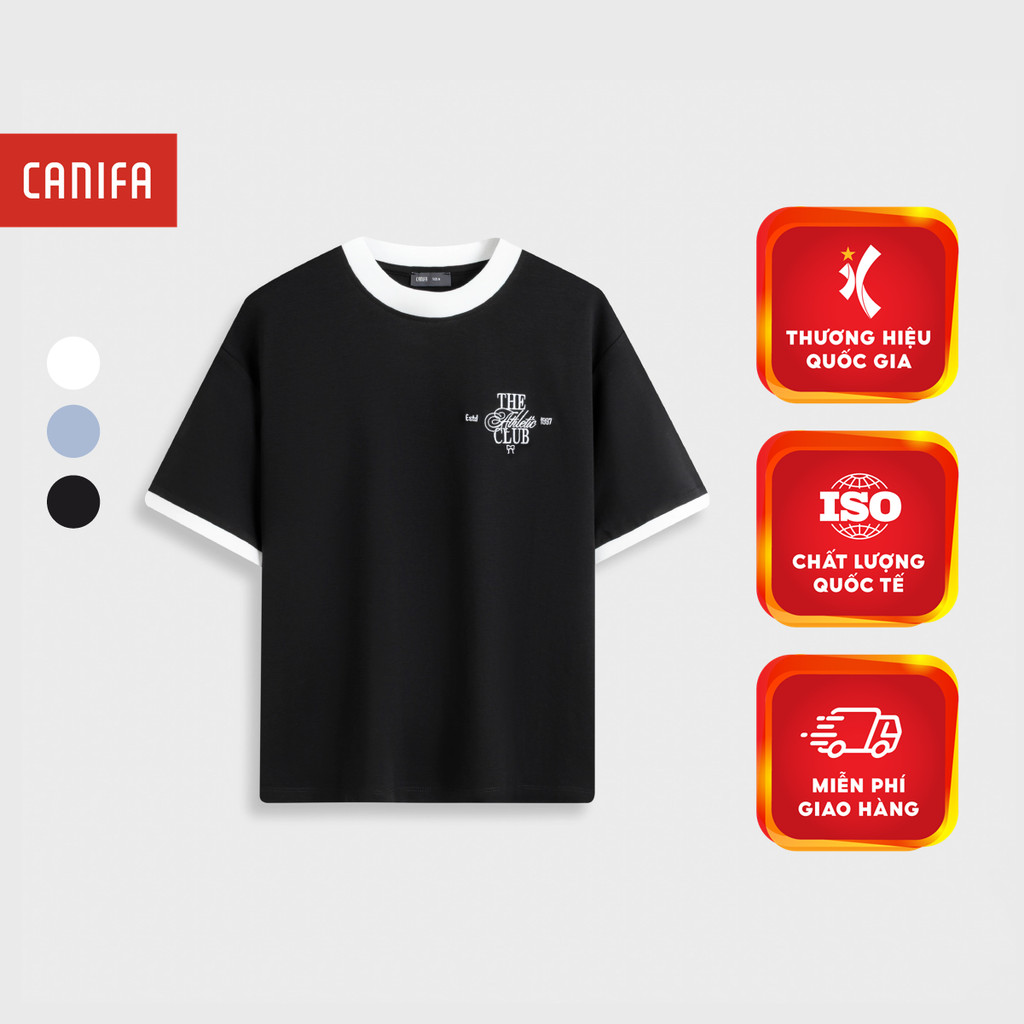 Áo phông nữ CANIFA áo thun cotton 100% mềm mát cổ tròn cộc tay 6TS26S014