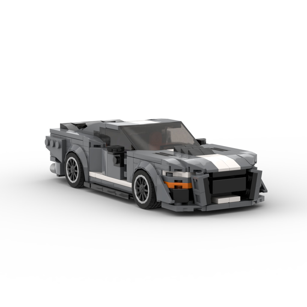 Khối xây dựng MOC Ford Shelby GT500 Racing Muscle Mustang tốc độ 8 Mô hình bộ sưu tập Lego Boys tươn