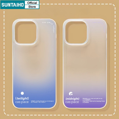 Ốp điện thoại Suntaiho Cặp đôi chuyển màu đơn giản Clear Matte Soft Premium Vỏ chống sốc cho iPhone 11 12 13 14 15 16 Pro Max IP 7 8 Plus Iphon X XS XR Xs max