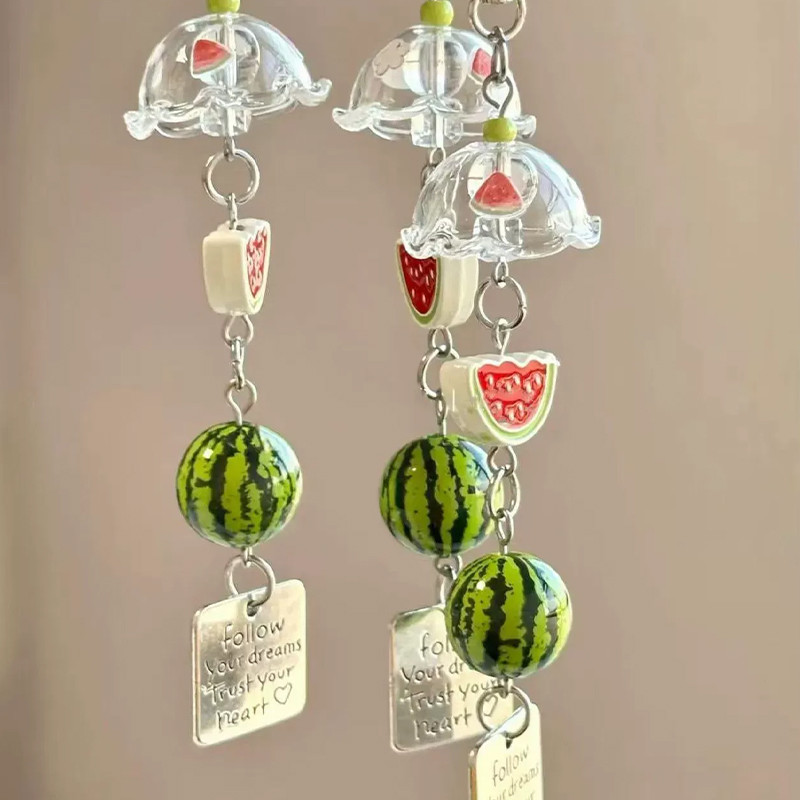 Mặt dây chuyền điện thoại chuông gió dưa hấu mùa hè hình trái tim cho bé gái  túi đựng máy ảnh | BigBuy360 - bigbuy360.vn