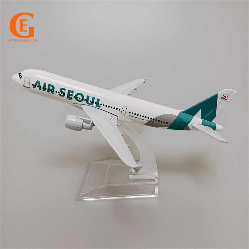 Hàn Quốc Air Seoul A320 Mẫu Máy Bay Airbus 320 Diecast Kim Loại Hành Khách Máy Bay Mô Hình Máy Bay