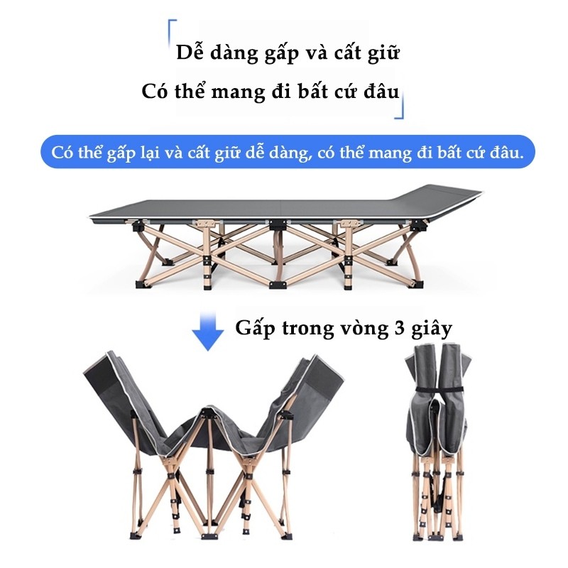 GUOGUO Giường Gấp gọn Không cần lắp đặt, có thể gấp lại, dễ vận hành, khả năng chịu tải mạnh 150KG | BigBuy360 - bigbuy360.vn