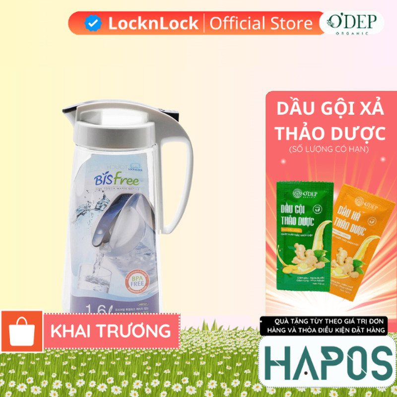 Bình nước LocknLock One Touch 1.6L Chính hãng ABF631 - HAPOS HEL