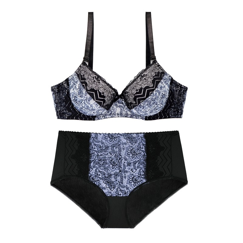 Bộ đồ lót ren gợi cảm cho nữ plus size, dây đeo tháo rời - 85D-110D