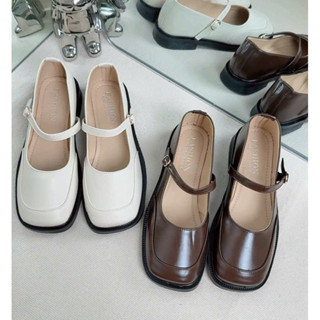  Giày búp bê mũi vuông basic phong cách nữ sinh thanh lịch LuxyShoes LX206 