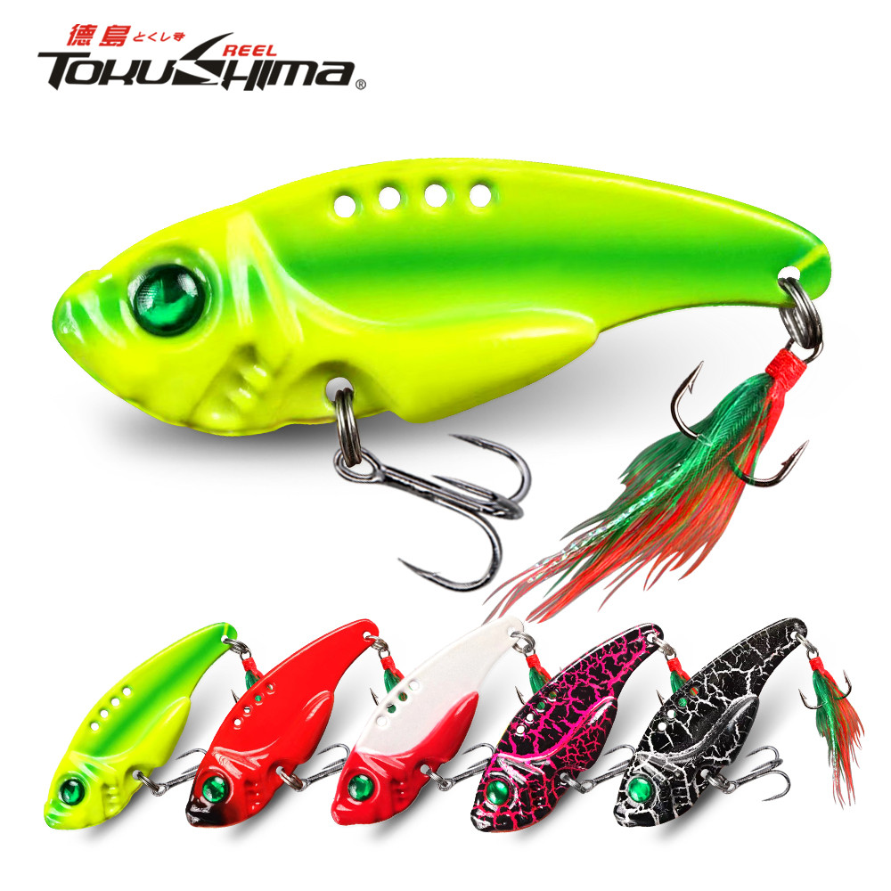 Mồi câu cá VIB kim loại có mắt 3D, muỗng mồi cứng chìm đa trọng lượng (3g đến 20g), phù hợp cho cả nước ngọt và nước mặn