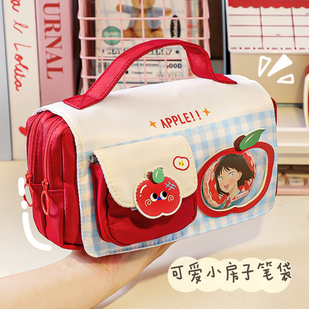 Học sinh hộp bút to cho bé gái nhiều ngăn túi bút cute to hàn quốc xinh Chống Thấm Nước có dung tích