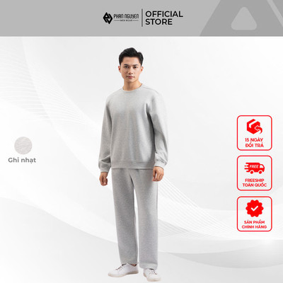 Bộ nỉ nam Phan Nguyễn, chất liệu cotton cao cấp, co giãn nhẹ, mềm mại, form regular fit BNP.014