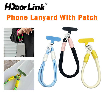 HdoorLink Đa Năng Điện Thoại Di Động Dây Đeo Tay Dây Đeo Cổ Tay Dây Treo Ngắn Dây Vòng Dây Có Miếng Dán