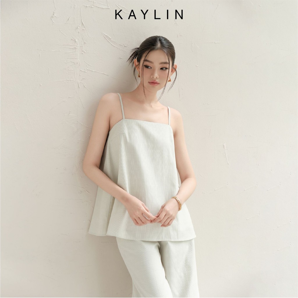 Set KAYLIN áo hai dây dáng suông phối quần ống rộng chất vải linen sọc phong cách Hàn quốc BST Tháng 10.2025 - SET75T10 | BigBuy360 - bigbuy360.vn