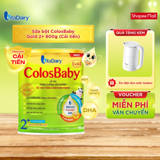Sữa bột ColosBaby Gold 2+ 800g (Cải tiến) có chứa sữa non, vị thanh nhạt, giúp bé tăng cân, phát triển toàn diện - Vnhạt