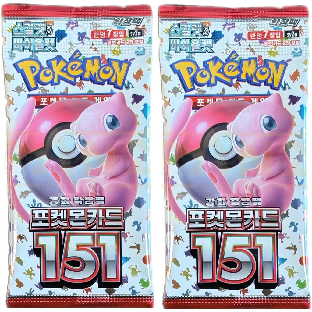 Gói tăng cường Pokemon 151 Hàn Quốc x2 | Gói tăng cường Pokemon 151 | Thẻ Pokémon Hàn Quốc | Xác thự