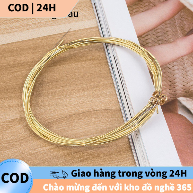 [COD] Bộ 6 dây đàn guitar acoustic giá rẻ nhiều màu, thay thế dây cũ dễ, lý tưởng tập luyện hàng ngà