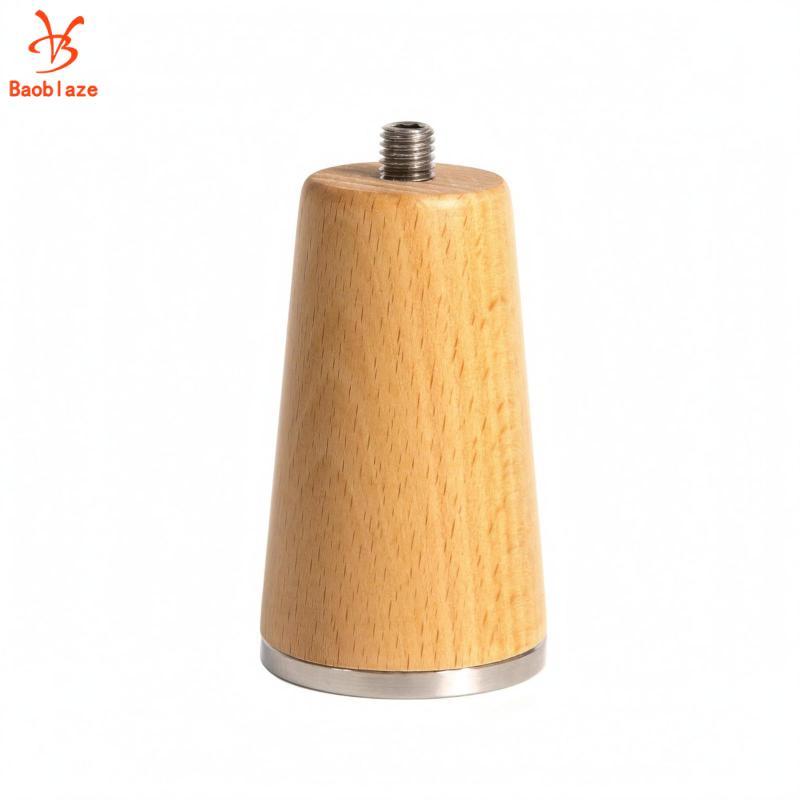 Tay cầm Espresso đứng thay thế ống phẳng Tay cầm Espresso bằng gỗ nguyên khối