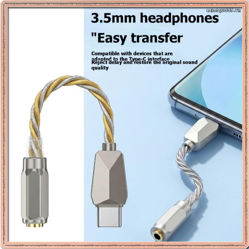 [Q B T C] Cáp chuyển đổi tai nghe nữ Type-C sang 3,5 mm Bộ giải mã âm thanh 32 Bit / 384kHz với chip