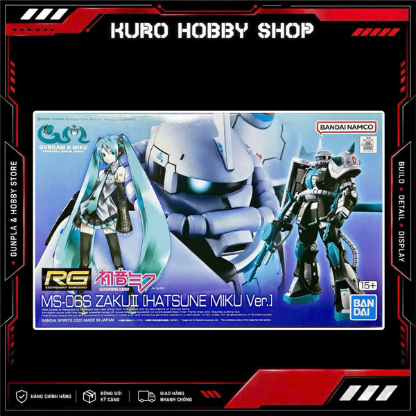 RG 1/144 MS-06S Zaku II [Hatsune Miku Ver.] - Mô hình lắp ráp Bandai