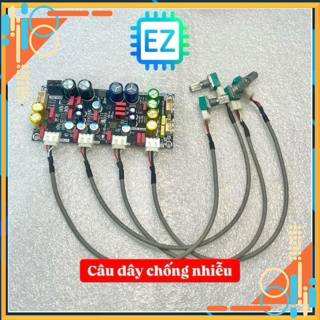 ZK-AMP núm rời, câu chiết áp bằng dây chống nhiễu, mạch trộn Karaoke chip DSP