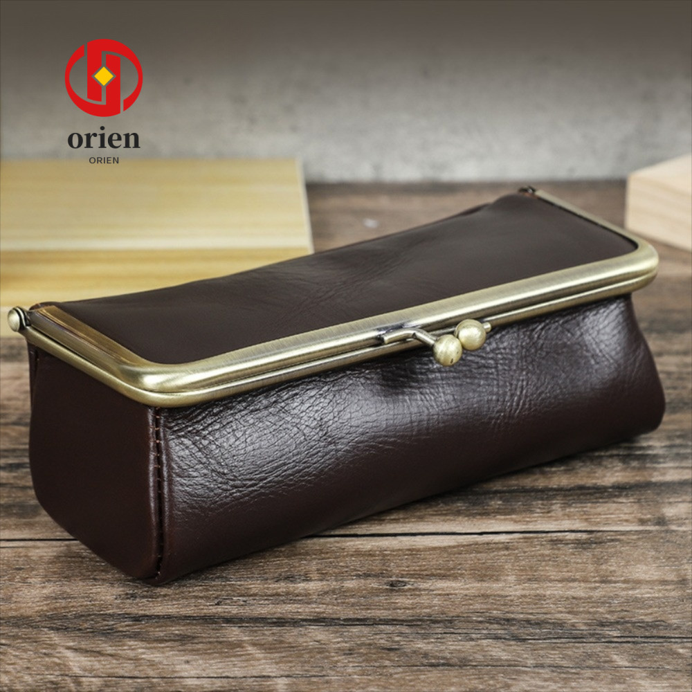 Kính ORIEN, Lót Mềm Túi Kính Mắt Da Thật Chính Hãng, Thời Trang Bền Đẹp Du Lịch Kính Handmade Bảo Vệ