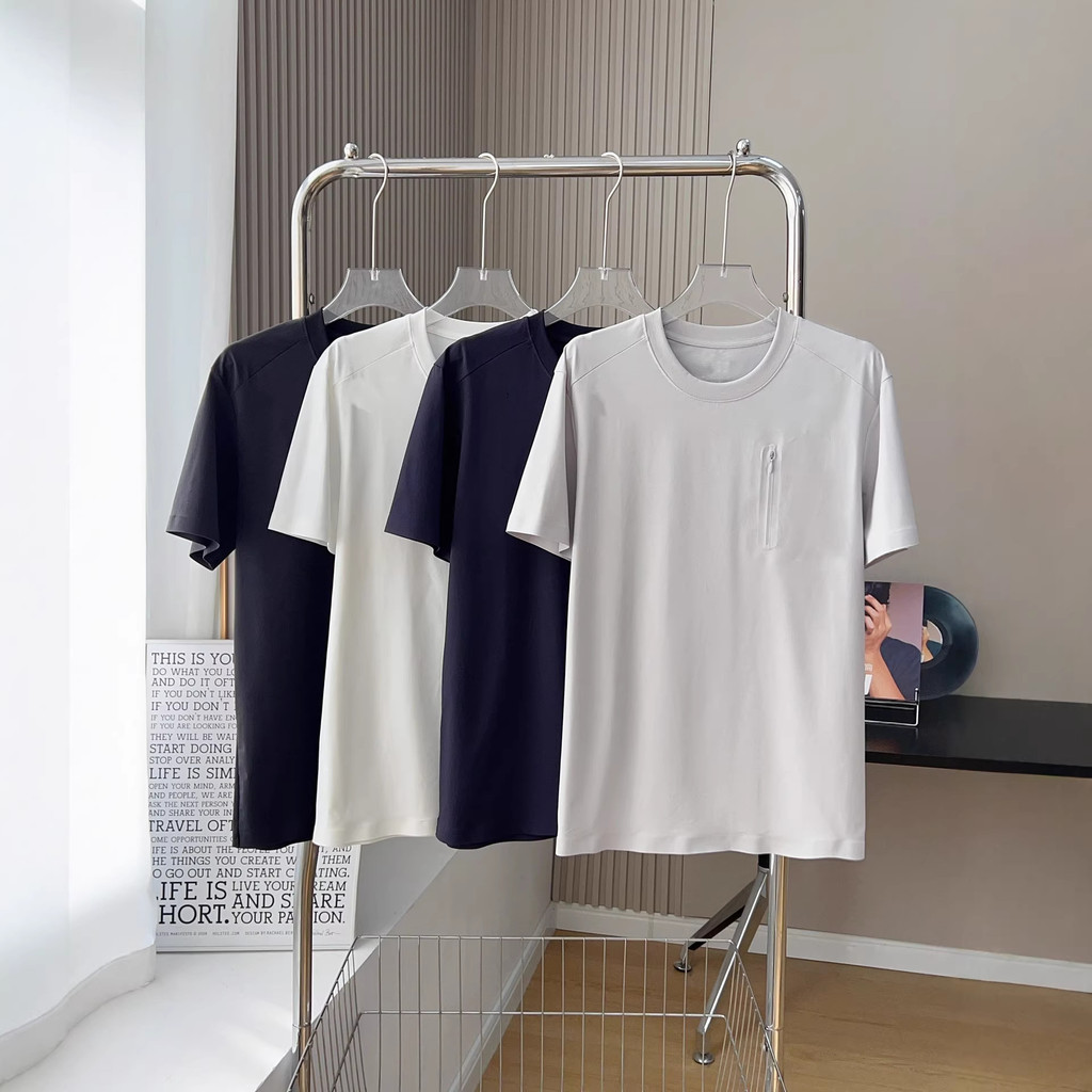 HN7K DiJia Arrow2026New men's quick-dry clothing with round neck and stretch fabric for running T Mo